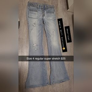 Retro American eagle bell bottoms